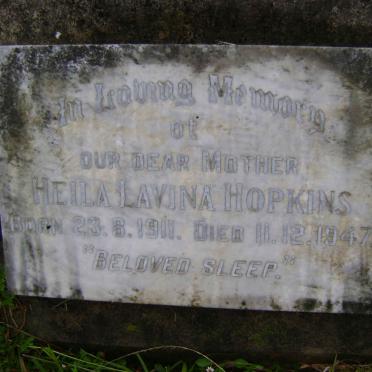 HOPKINS Heila Lavina 1911-1947
