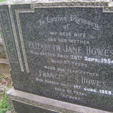 HOWES Francis C.S. -1959 &amp; Elizabeth Jane -1954