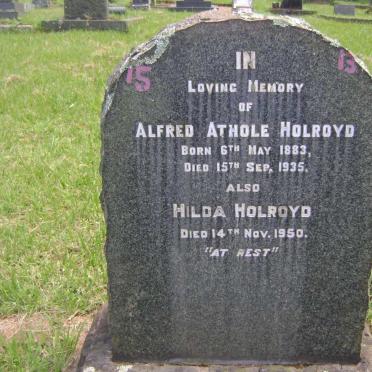 HOLROYD Alfred Athole 1883-1935 &amp; Hilda -1950