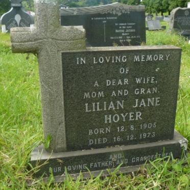 HOYER Karl Otto Fritz -1976 &amp; Lilian Jane 1905-1973