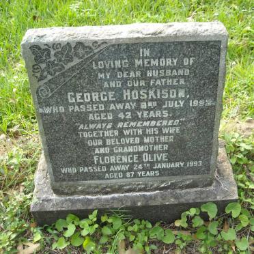 HOSKISON George -1952 &amp; Florence Olive -1993