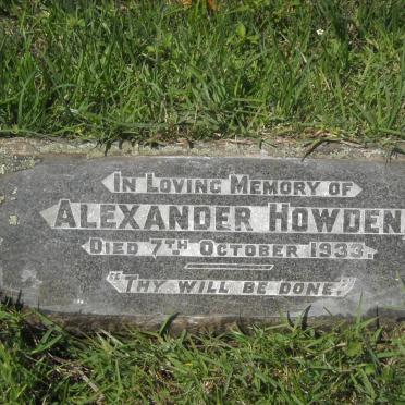 HOWDEN Alexander -1933