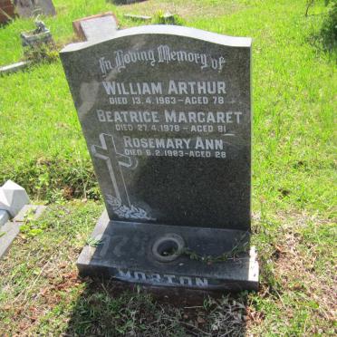 HORTON William Arthur -1963 &amp; Beatrice Margaret 1978  :: HORTON  Rosemary Ann  -1983