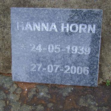 HORN Hanna 1939-2006