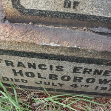 HOLBOROW Francis Ernest -1914