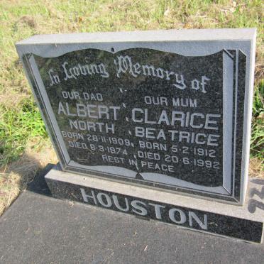 HOUSTON Albert North 1909-1974 &amp; Clarice Beatrice 1912-1992