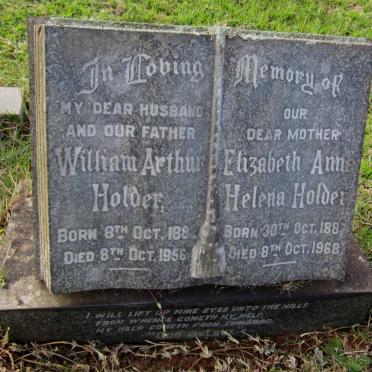 HOLDER William Arthur 1882-1956 &amp; Elizabeth Anne Helena 1887-1968