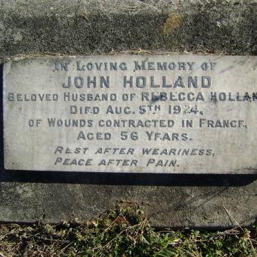 HOLLAND John -1924