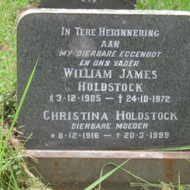 HOLDSTOCK William James 1905-1972 &amp; Christina 1916-1999