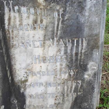 HOBBS Arthur George -1942 &amp; Janet Martin -1963