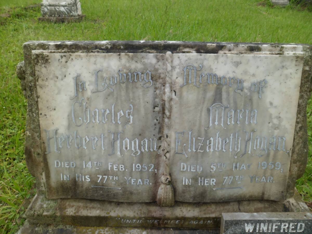 HOGAN Charles Herbert -1952 &amp; Maria Elizabeth -1959 :: SPEED Winifred Emily 1914-1989