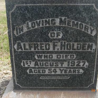 HOLDEN Alfred F. -1927 :: HOLDEN Alice Ann -1955 :: HOLDEN Daisy Gwendolyn -1956