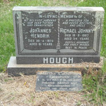 HOUGH Johannes Hendrik -1973 &amp; Martha Catherine Elizabeth 1913-1997 :: HOUGH Michael Johnny -1987