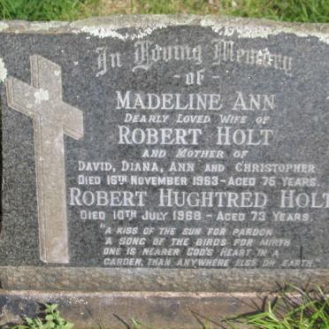 HOLT Robert Hughtred -1968 &amp; Madeline Ann -1963