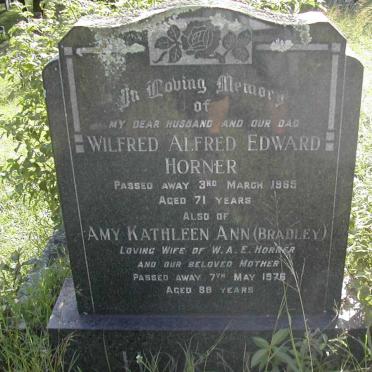 HORNER Wilfred Alfred Edward -1965 &amp; Amy Kathleen Ann BRADLEY -1976