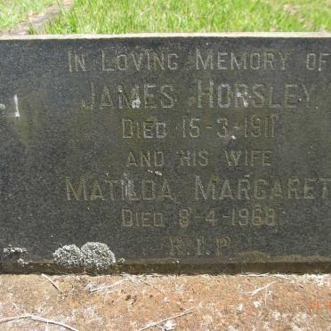 HORSLEY James -1911 &amp; Matilda Margaret -1968