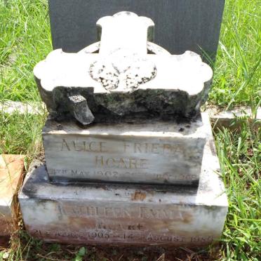 HOARE Alice Frieda 1902-1948 :: HOARE Kathleen Emma 1905-1989