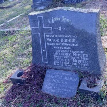 HODOUL Victor 1968 &amp; Martina Maria -1993 :: NIPPER Rodney 1967-1986 :: NIPPER Gregory 1962-1986