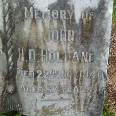 HOLLAND John H.D. -1940