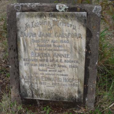 HOOPER Albert Edward 1872-1959 &amp; Bertha Annie 1865-1949 :: GAISFORD Sarah Jane -1940