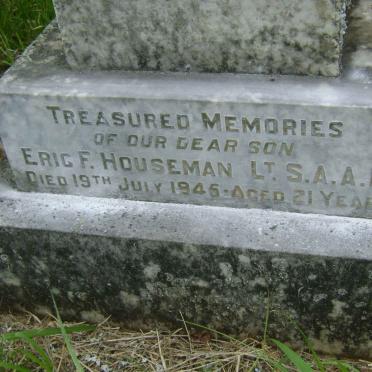 HOUSEMAN Eric F. -1945