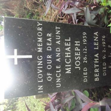 HENRIQUES Michael Joseph  -1959 &amp; Bertha Lena -1976