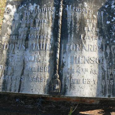 HENSON Leonard Jack -1965 &amp; Doris Maud -1961