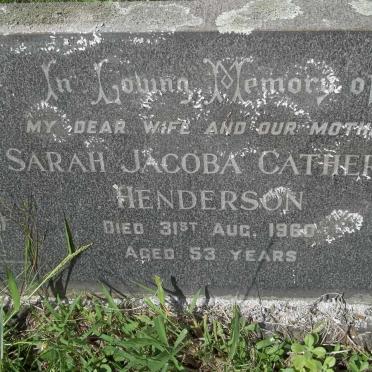 HENDERSON Sarah Jacoba Catherine -1960