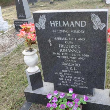 HELMAND Frederick Johannes 1927-2000 &amp; Irmgard D.R.L. HOHLS 1931-