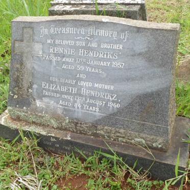 HENDRIKZ Elizabeth -1960 :: HENDRIKS Rennie -1957