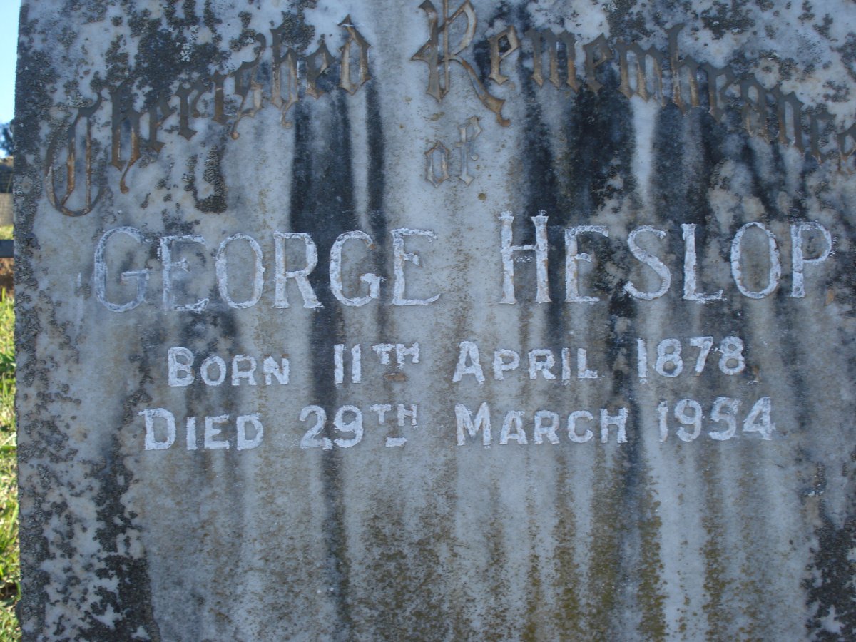 HESLOP George 1878-1954