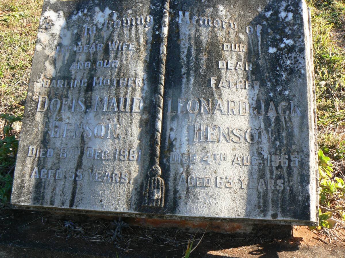 HENSON Leonard Jack -1965 &amp; Doris Maud -1961