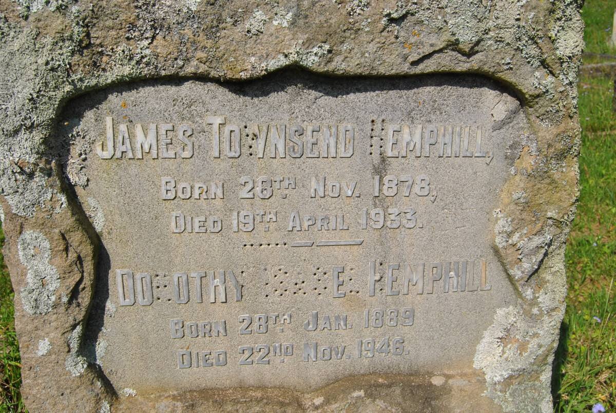 HEMPHILL James Townsend 1878-1933 &amp; Dorothy Isabel 1889-1946