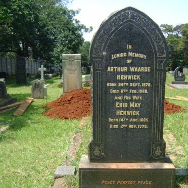 HENWICK Arthur Waarde 1878-1960 &amp; Enid May 1885-1976 