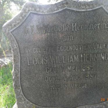 HENNINGS Louis William 1889-1957