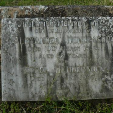 HENDERSON Alexander -1932 &amp; Ethel -1946