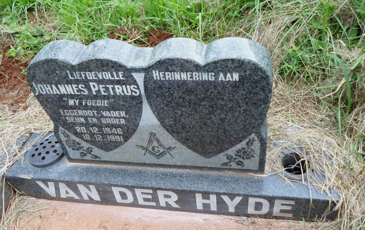 HYDE Johannes Petrus, van der 1946-1991