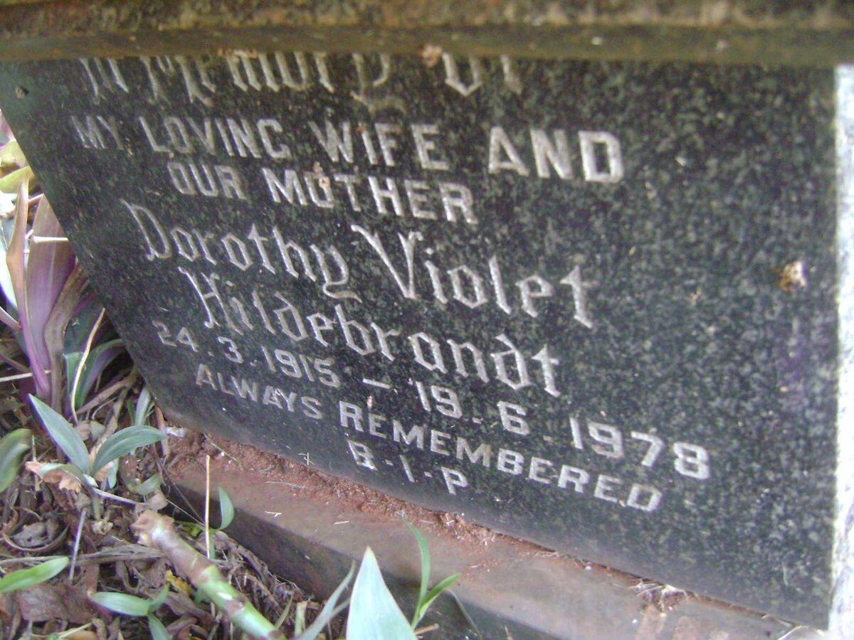 HILDEBRANDT Dorothy Violet 1915-1978