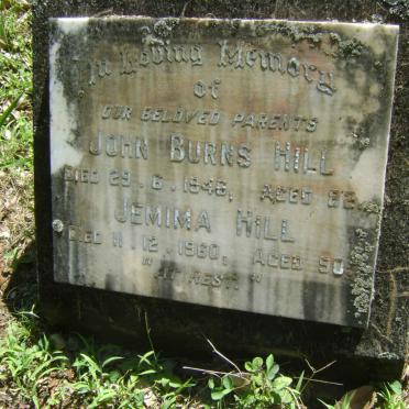 HILL John Burns -1946 &amp; Jemima -1960
