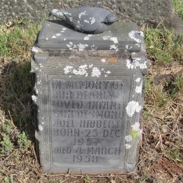 HIBBERT Desmond Noel 1957-1958