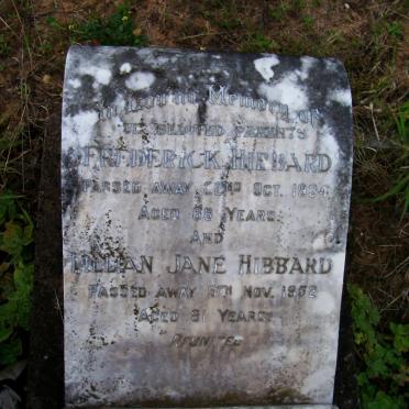 HIBBARD Frederick -1934 &amp; Lillian Jane -1952