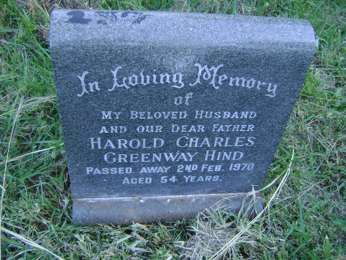HIND Harold Charles Greenway -1970
