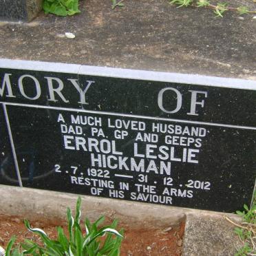 HICKMAN Vivian Leslie 1890-1974 &amp; Eva Maud BRIDGE 1889-1969 :: Errol Leslie 1922-2002 &amp; Audrey Valerie 1922-1988
