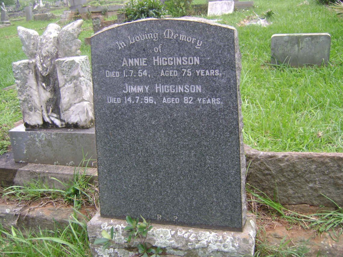 HIGGINSON Jimmy -1996 &amp; Annie -1954
