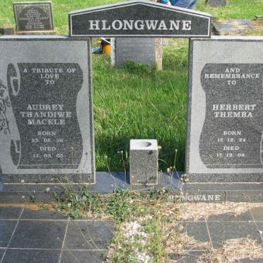 HLONGWANE Herbert Themba 1924-2006 &amp; Audrey Thandiwe Macele 1936-2005 