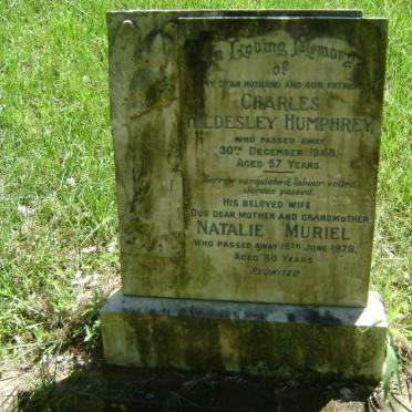 HUMPHREY Charles Hildesley -1948 &amp; Natalie Muriel -1978