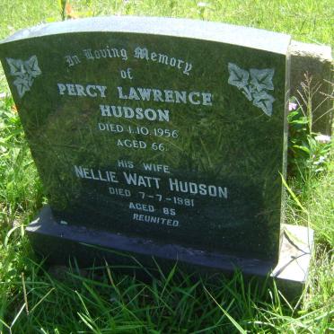 HUDSON Percy Lawrence -1956 &amp; Nellie Watt -1981