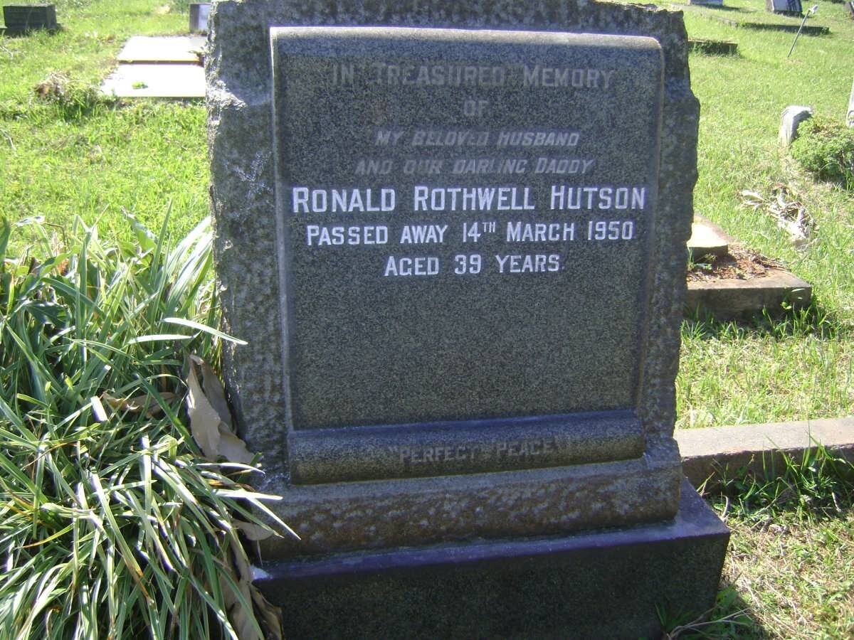 HUTSON Ronald Rothwell -1950