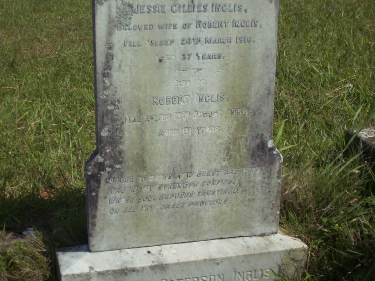 INGLIS Robert -1956 &amp; Jessie Gillies -1916 :: INGLIS Jessie Paterson 1899-1982