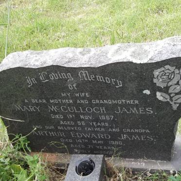 JAMES Arthur Edward -1980 &amp; Mary McCulloch -1967